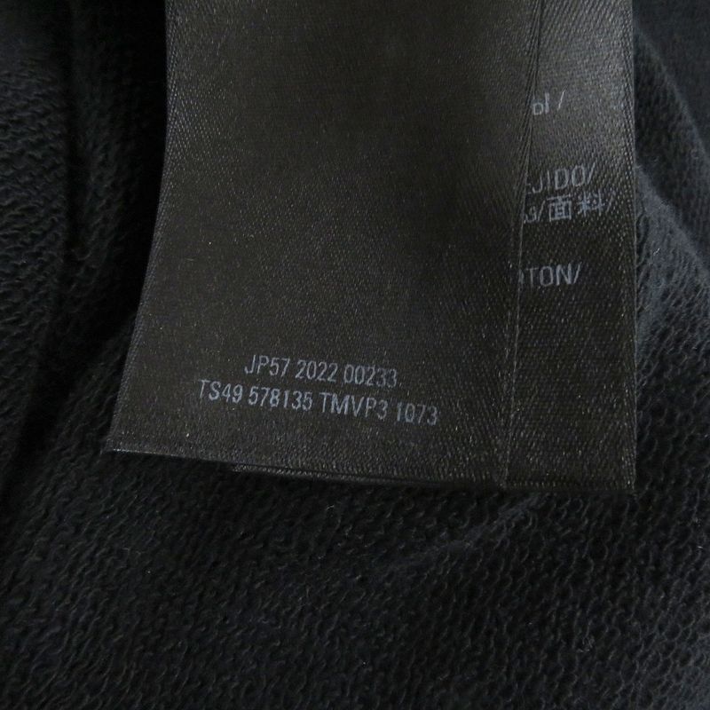 Balenciaga 22AW 578135 100% Cotton BB Logo Rhinestone Pullover Hoodie Black XS