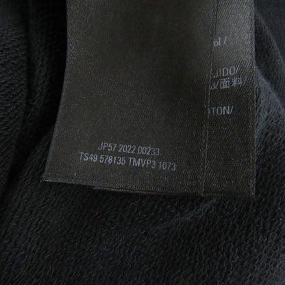 Balenciaga 22AW 578135 100% Cotton BB Logo Rhinestone Pullover Hoodie Black XS