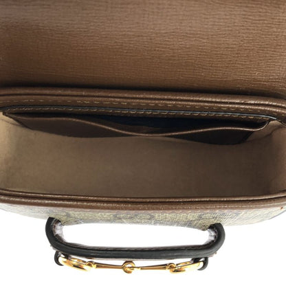 Gucci Horsebit Shoulder Strap Wallet - Beige Brown - Women's