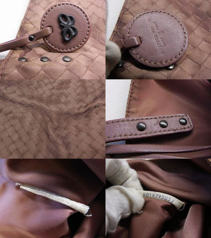 Bottega Veneta - Intreccio Print Nylon Fabric Tote Bag Leather Pink Purple