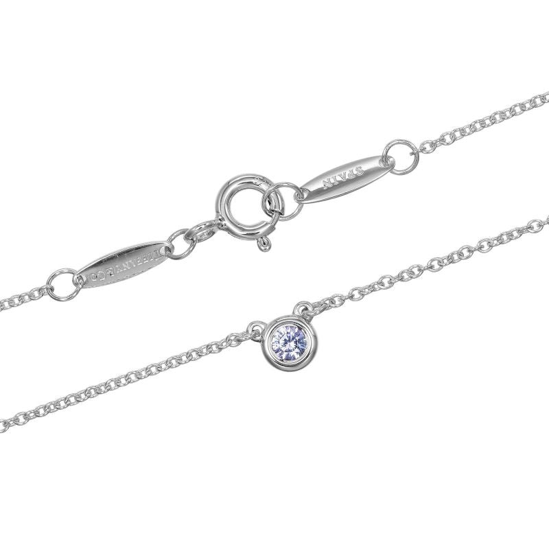 Tiffany & Co Colored By-the-yard Blue 925 Silver X Colored Stones Ladies 1.64g