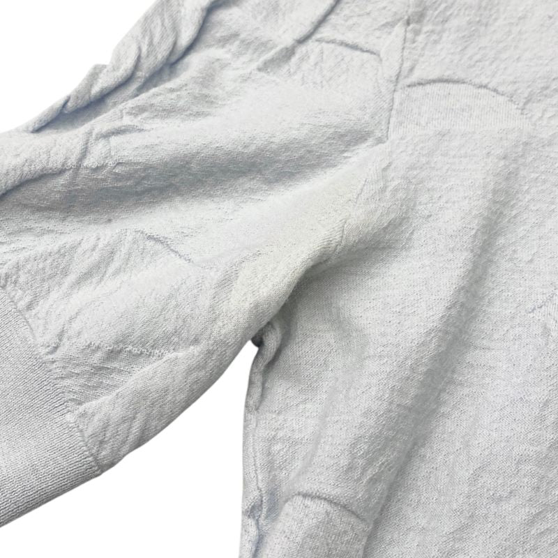 Em0157 Hermes Embossed Design Short Sleeve Knit Shirt Size L