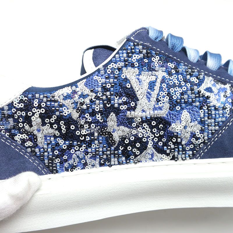 Louis Vuitton LV Ori Line Low Cut Sneakers 8 Blue 1a8smb Limited