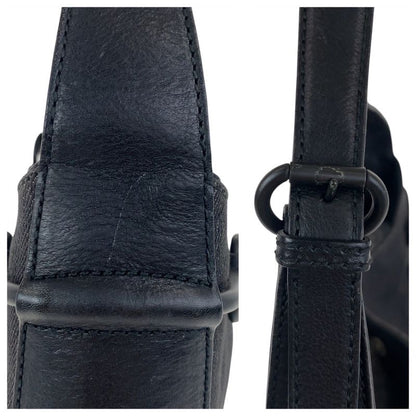 Gucci Horsebit Black GG Canvas/leather 101975 Shoulder Bag Women 504079