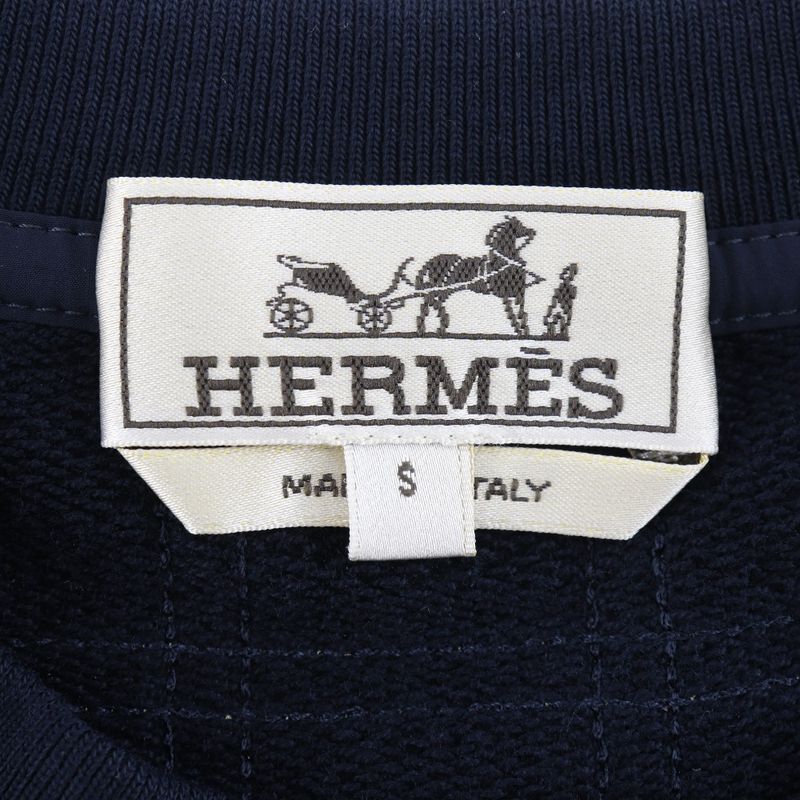 Hermes Short Sleeve Cotton Black Men's Sweatshirt