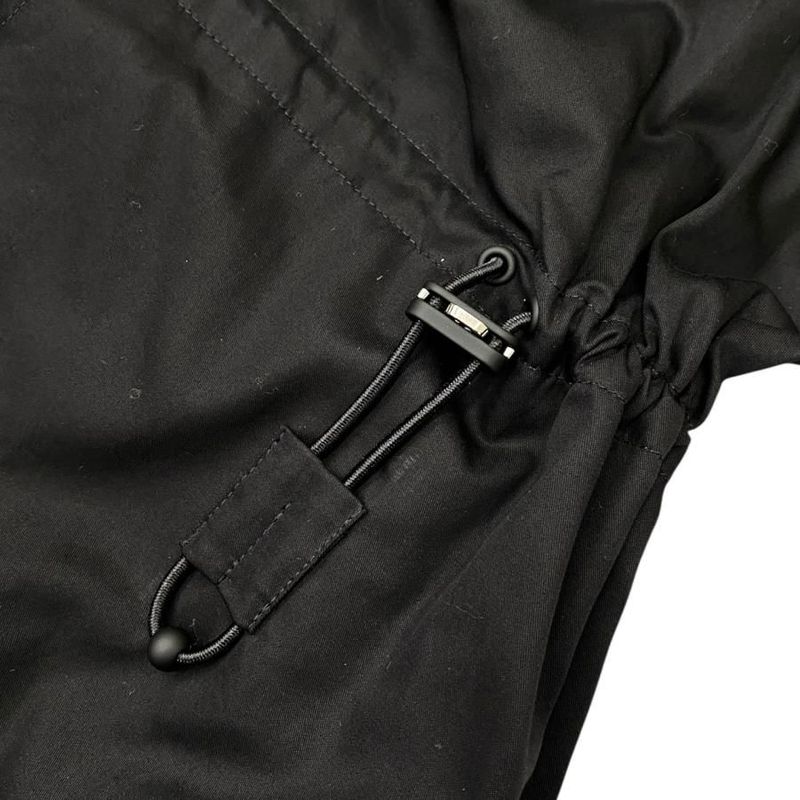 Hermes Shirt Dress Spring Coat 5e0573dv 40 Size Cotton Crew de Sel Noir Black