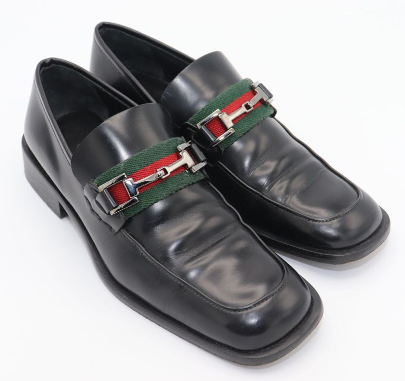 Gucci Sherry Line Square Toe Bit Loafers Women's 35 1 2 C 100 0493 Black Made