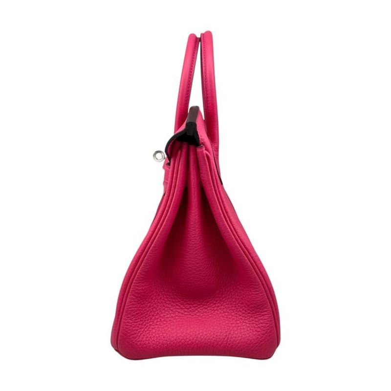 Hermes Handbag Birkin 25 K Engraved Togo Rose Mexico Pink Silver Hardware Hermes