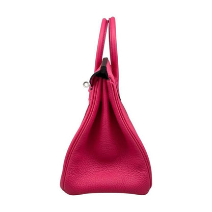 Hermes Handbag Birkin 25 K Engraved Togo Rose Mexico Pink Silver Hardware Hermes