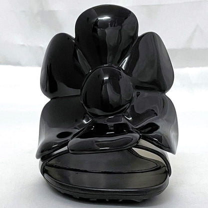 Loewe Mules Petal Flower Sandals Black Clear Excellent Condition