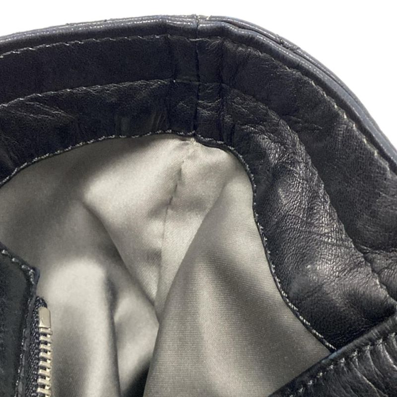 Chanel Shoulder Bag Matelasse Black Silver Hardware / Chain Shoulder / Gathered