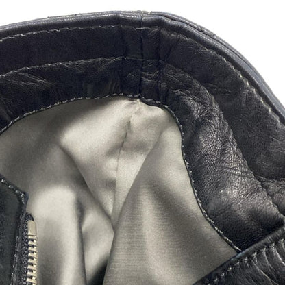 Chanel Shoulder Bag Matelasse Black Silver Hardware / Chain Shoulder / Gathered