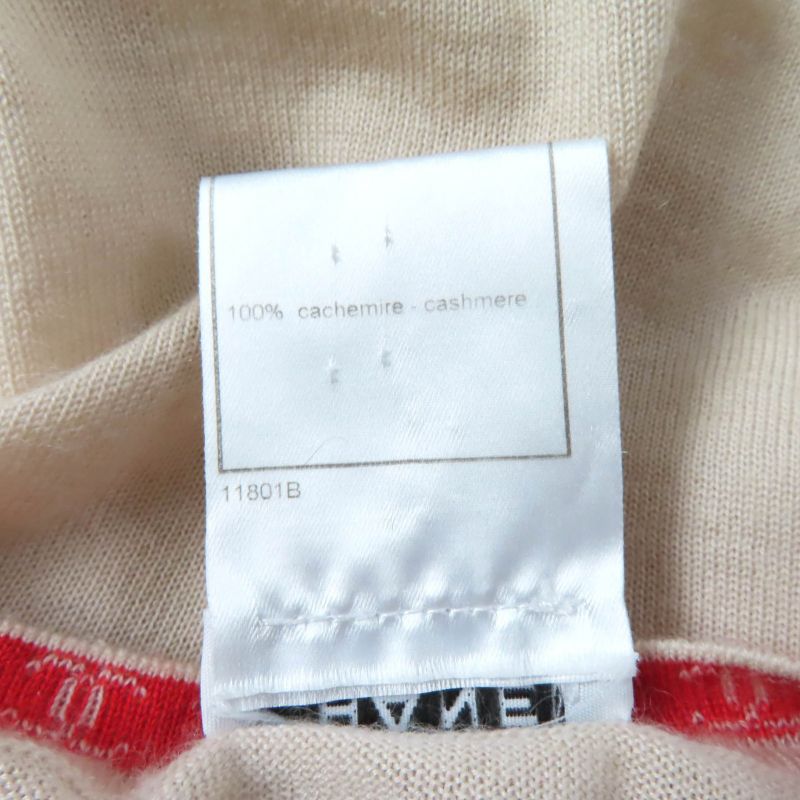 CHANEL Vintage 01S P17962 100% Cashmere Coco Mark Cardigan + Sleeveless Knit