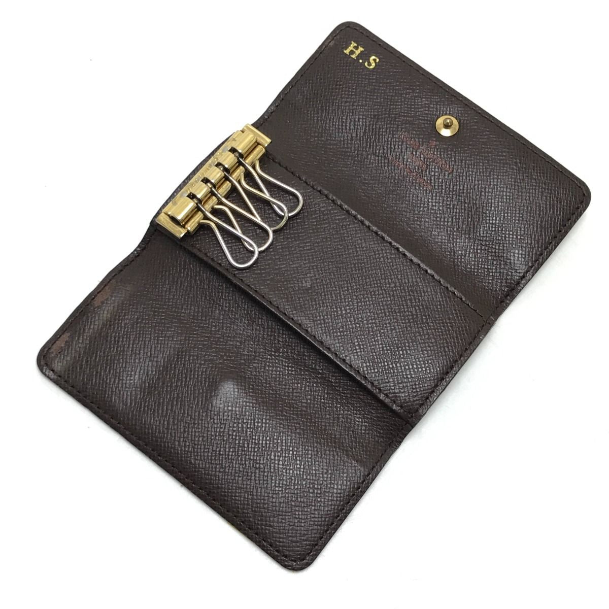Louis Vuitton Key Case Damier Multicles 4 with Initials