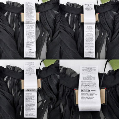 Gucci See Through Shirt With Inner Size 38 Black 770124 Long Sleeve