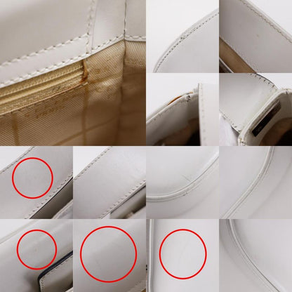 Celine One Shoulder Leather White Women's Shoulder Bag