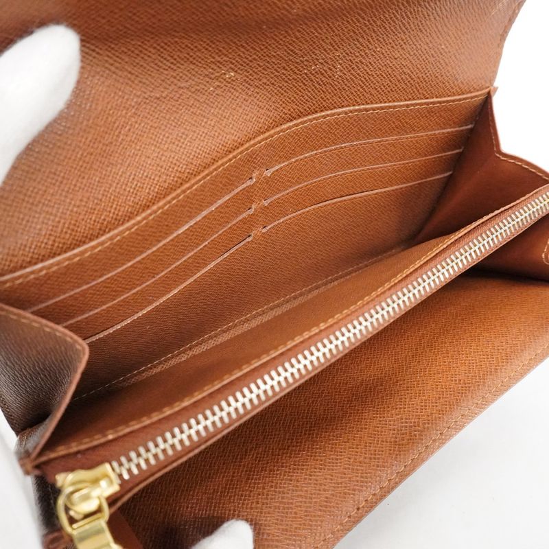 Louis Vuitton Long Wallet Monogram Portefeuille Sarah M61734 Brown Ladies