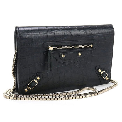 Balenciaga 444168 Chain Wallet Leather Women