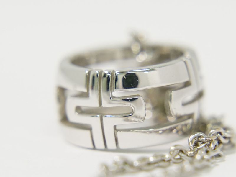 Authentic Bulgari Bvlgari Parentesi 750 WG Necklace Pendant White Gold Parentesi