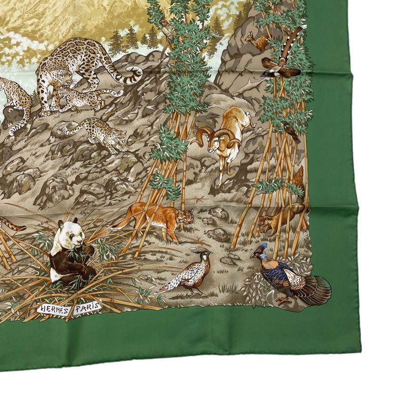 Hermes Scarf Carre 90 Silk Sichuan Green With Box