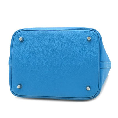 Hermes Handbag Picotin Lock MM Eclat Taurillon Clemence Swift Blue Frida and