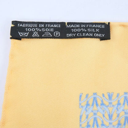 Hermes Carré 42 Chain Silk Beige Women's Scarf