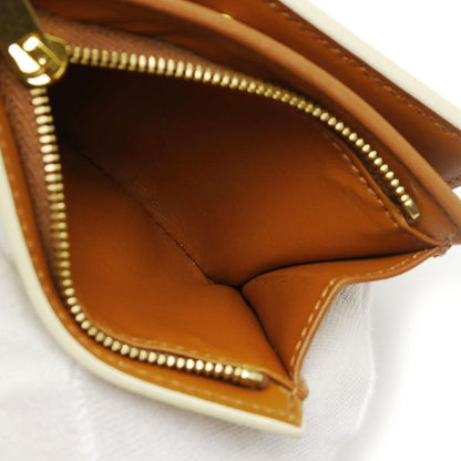 Celine Bifold Wallet Triomphe Canvas White Color With Box And Storage Bag