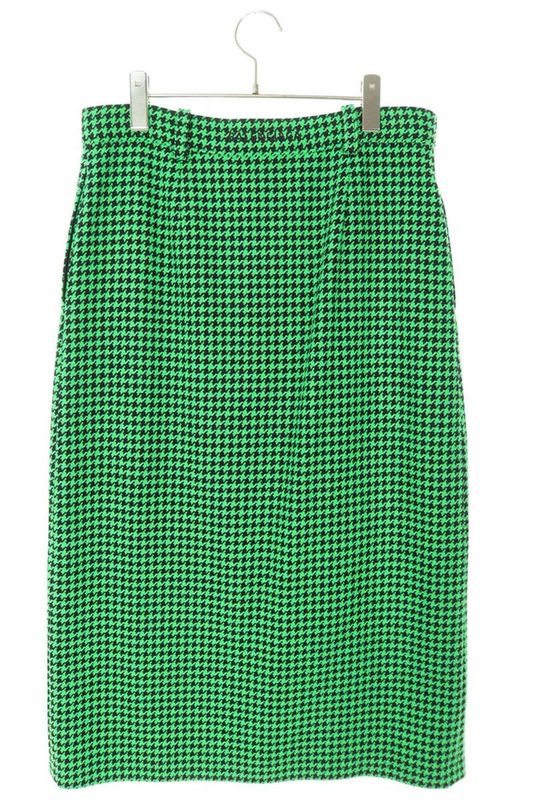 Balenciaga 626564 Tiu12 Staggered Wool Long Skirt Women 38