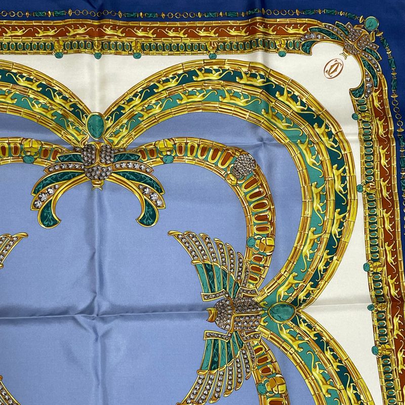 Cartier Scarf Silk Blue