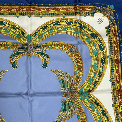 Cartier Scarf Silk Blue