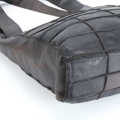 Chanel Chocobar Lambskin Leather Shoulder Bag Shoulder One Shoulder Tote Black