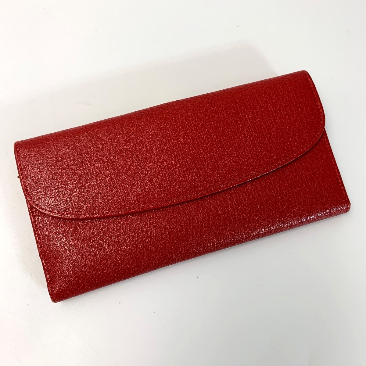 Gucci W Hook 035 661 Red Long Wallet Ladies Gold Hardware