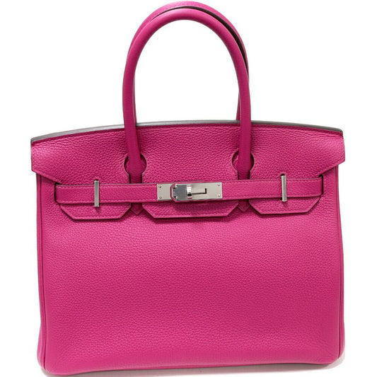 Hermes Handbag Birkin 30 Togo Rose Purple Silver Hardware