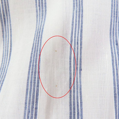 Celine 2r658077i Linen Blend Mini Prairie Stripe Ruffle Dress Shirt Dress White