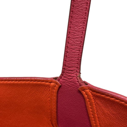 Dior/christian Dior Addict Tote Bag Pink And Orange Leather