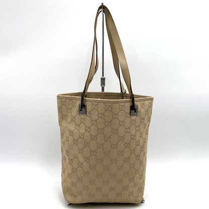 Gucci 31244 Tote Handbag Small Beige GG Canvas/leather Ladies Men Fashion
