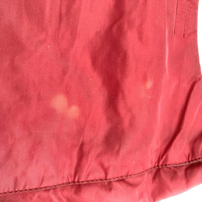 Prada Tote Handbag One Shoulder Plastic Handle Nylon Red Vintage Ladies Men