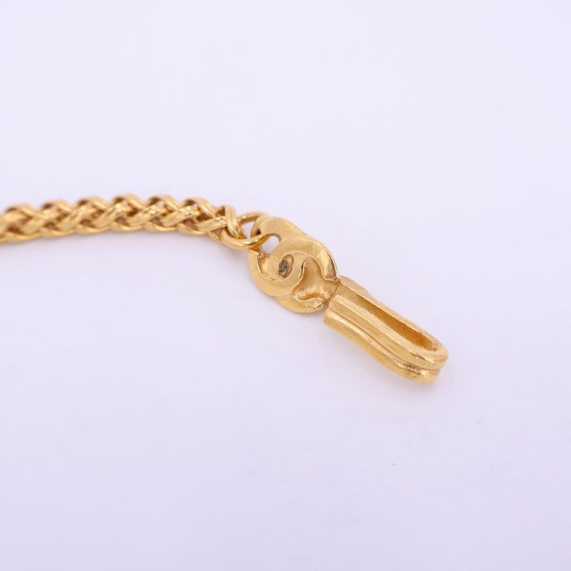 Chanel Chain Necklace Coco Mark Gold Accessory Vintage Flower Motif Ladies