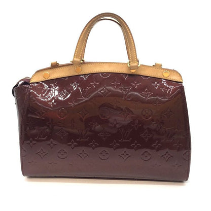Louis Vuitton Vernis Blair MM Handbag M91690 Red Preowned 005580