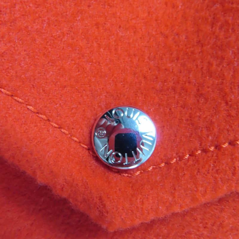 Louis Vuitton 22SS Wool Silk Blend Reversible Giant Monogram LV Logo Leather