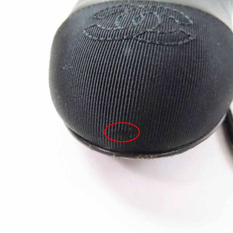 CHANEL G40154 Matelasse Heels Coco Mark Stitching Leather Pumps Black 36 With