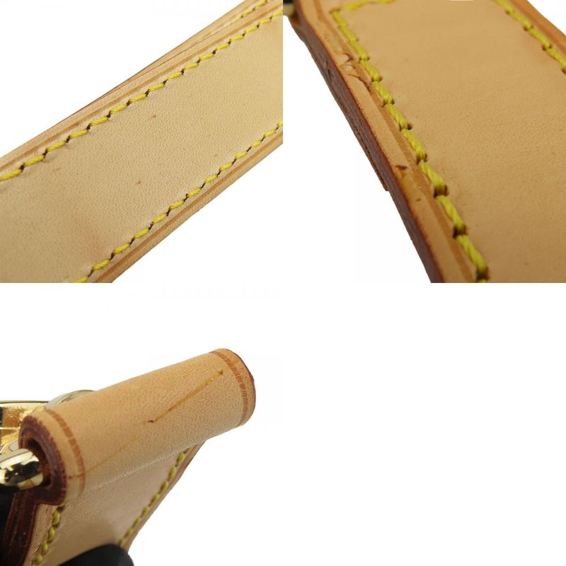 Louis Vuitton Shoulder Strap Nubuck Leather Beige Gold Hardware Accessories