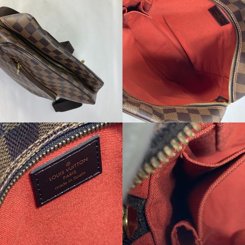 Louis Vuitton Shoulder Bag Olaf MM N41441 Damier Canvas Ebène Brown