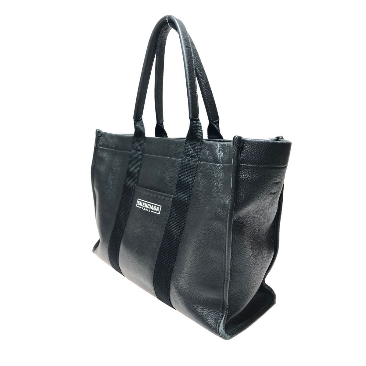 Balenciaga Unisex Hardware Tote Bag Calfskin Strap Miss Ing 671400 Black