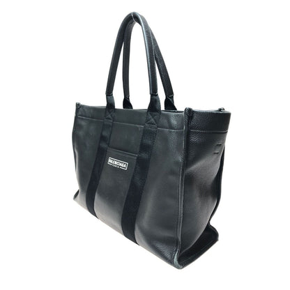 Balenciaga Unisex Hardware Tote Bag Calfskin Strap Miss Ing 671400 Black