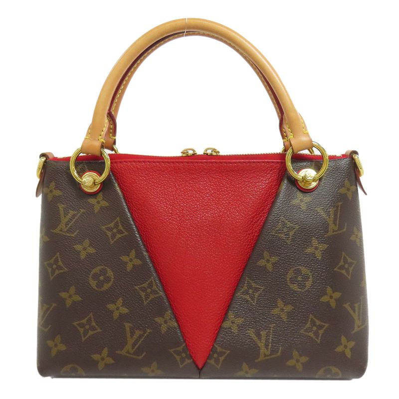 Louis Vuitton M43966 V Tote BB Handbag Monogram Canvas Women