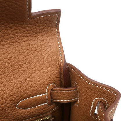 Hermes 2-Way Bag Kelly 25 Inside Sewn Togo Gold Hardware Brown Shoulder K