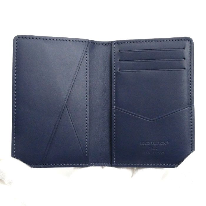 Louis Vuitton Organizer De Poche Card Case Navy M83378 IC Men's Preowned