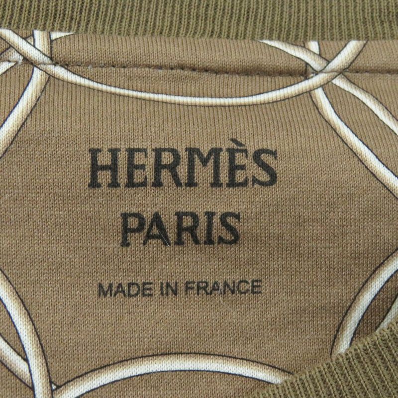Hermes 22SS 2h4618db Morning Stroll Promenade Du Matin 100% Cotton Crew Neck