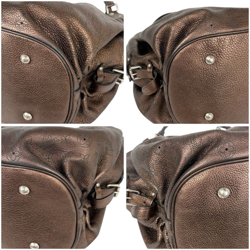 Louis Vuitton Shoulder Bag Tote Bag Bronze Gold Mahina L Perforated Leather